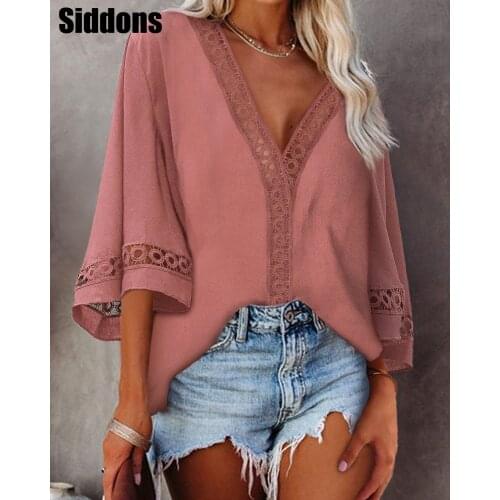 Women Hollow-out Bell Sleeve V-Neck Top Ruffles Sleeveless Casual Top For Daily