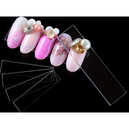 10pcs Removable Nails Display Organizer Storage box Nail Showing Shelf Acrylic Nail Polish Holder Stand Case Rack Clear Lipstick