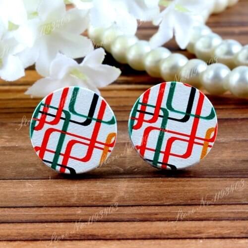 16mm Round High Quality Photo Wood Laser Cut Cabochon to make Rings, Earrings, Bobby pin,Necklaces, Bracelets