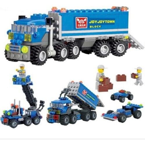 Popular 163pcs/set KAZI kids Christmas gift Enlighten educational toys Dumper Truck DIY toys building blocks,children toys