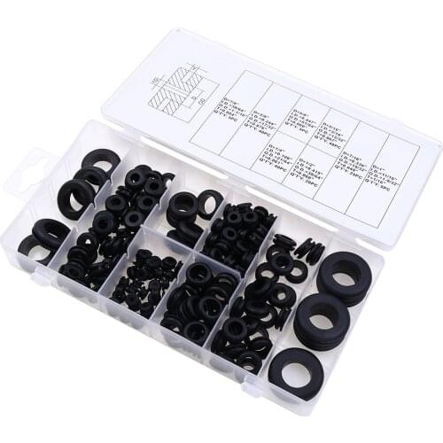 180 Pc Electrical Wiring Gasket Rubber Grommet Assortment Kit Set Firewall Hole Electrical Wiring Gasket