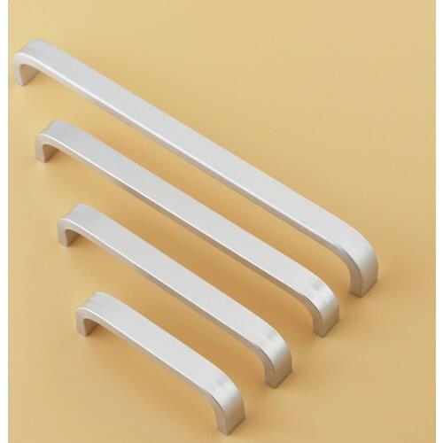4/6/8/10/12 inches Space Aluminum Handles Kitchen Door Cabinet Straight Handle Pull Knobs Furniture Hardware