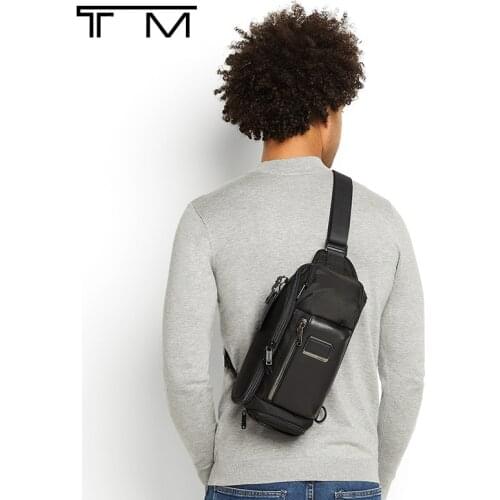 Alpha Bravo series fashion stitching mens ballistic nylon shoulder messenger bag chest bag