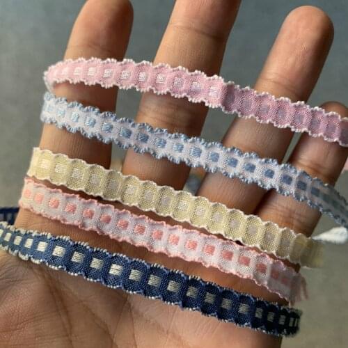 3YARD 1/4 INCH 8MM Korean Floret Lace Embroidery Ribbon ZERZEEMOOY