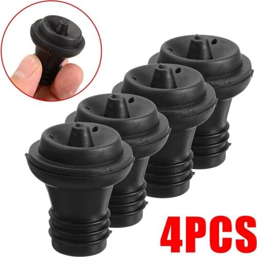 New 4Pcs Rubber Wine Bottle Stopper Vacuum Sealer Wine Bottle Saver Plug Stopper Pump Tools for Kitchen Bar Wine Beer Storage