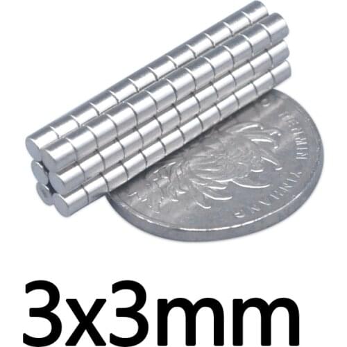 50/100/200/300/500Pcs 3x3 mm Search Minor disc Magnet 3mmX3mm Bulk Small Round Magnets 3x3mm Neodymium round N35 Strong Magnets