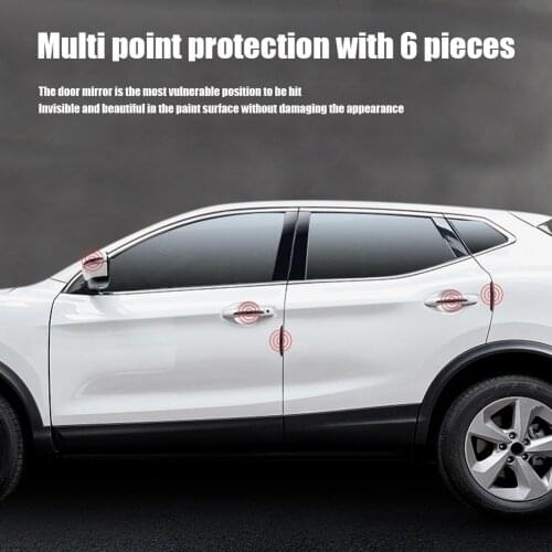 6pcs Scratch Protector Car Door Crash Bar Car Door Edge Protector Guard Protective Strip Universal for Auto Truck SUV