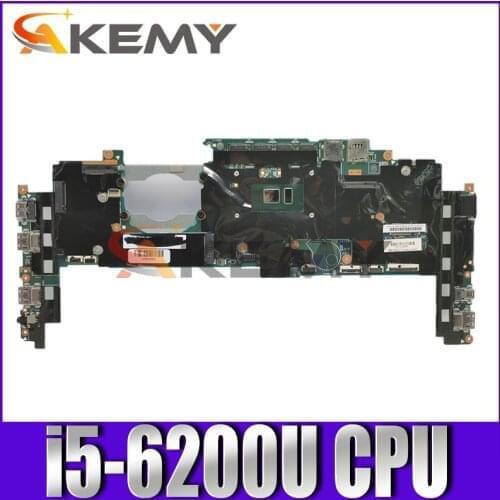 Akemy Laptop Motherboard For Lenovo Thinkpad Yoga X1 Main board00JT802 00JT806 448.04P15.002M 14 inch SR2EY I5-6200U CPU