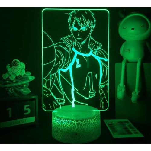 Acrylic 3d Lamp Anime Haikyuu!! Nightlight Wakatoshi Ushijima Figure for Kids Child Bedroom Decor Lighting Manga Gift