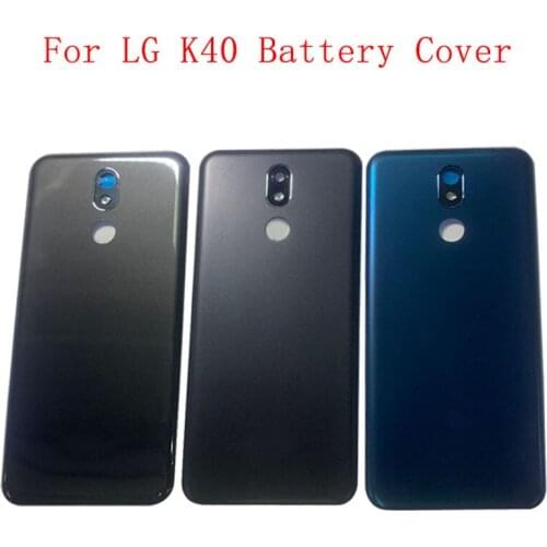 Battery Case Cover Rear Door Housing Back Case For LG K40 LMX420 Battery Cover Camera Frame Lens with Logo