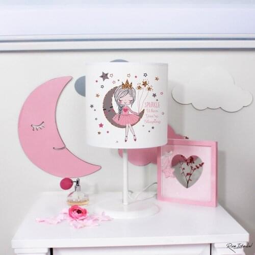 Digital Printed Kids Room Lampshade Table Lamp Night Light E27