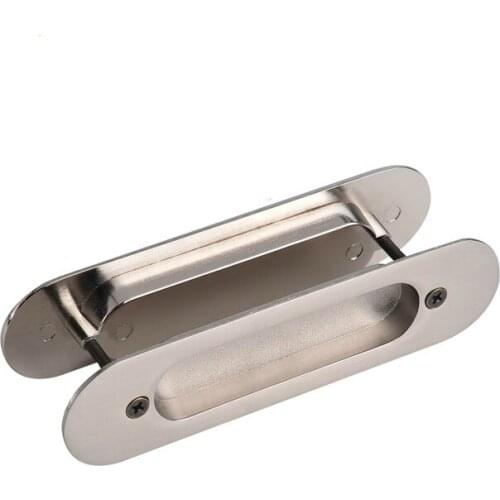 Double Side Zinc Kitchen Cupboard Furniture Cabinet Sliding Door Recessed Pull Built-in Flush Door Thickness: 39-45MM