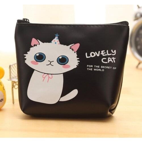 1pc Pocket Wallet Girls Cute Cat Coin Women Purse Card Holder Ladies Pouch Key Holder Anime Wallet Coin Purses
