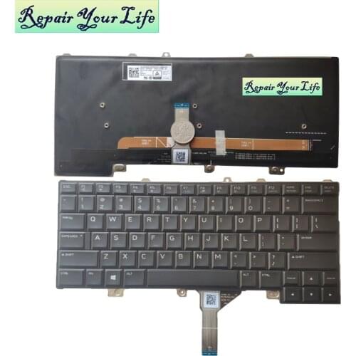 Backlight laptop keyboard US English for Dell 15 R3 M15X R3 PK131Q71A00 0HH53H DFS00 8C1 006B NSK-ED0BC Backlit black original