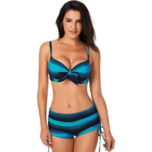 Bikini Set 2 Piece Swimsuit Women Push Up Swimsuit Print Wire Free Low Waist Mini Bikini