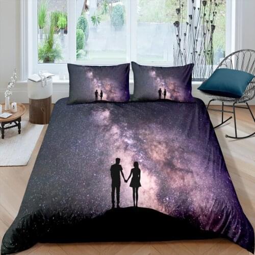 Lover Couple Bedding Set Romantic Love Fashion 3D Print Comforter Luxury Queen King Single Size Duvet Cover Set Home Textile