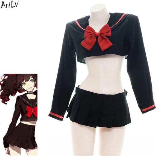 AniLV Japanese Anime Student Sailor School Uniform Costume Swimwear Pool Party Cosplay