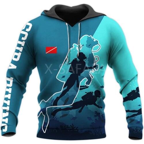 Beautiful Diving Art Soprt 3D All Print Hoodie Man Women Harajuku Outwear Zipper Pullover Sweatshirt Casual Unisex Jacket