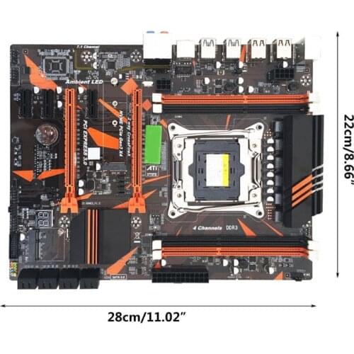 X99 2011-V3Pin DDR3 Desktop Computer Mainboard Gaming Motherboard for E5 2678V3 2696V3 2629V3 2649V3 2668V3 2676V3 CPU