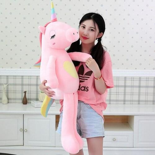 Kawaii Unicorn Plush Toys Giant Stuffed Animal Horse Toys for Children Soft Doll Home Decor Lover Birthday Gift