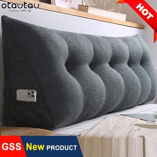 Soft Cotton Linen Bed Pillow Case Home Decor Decorative Pillows Cushion Cover Big Long Body Backrest Lumbar Pouf Corner Seat