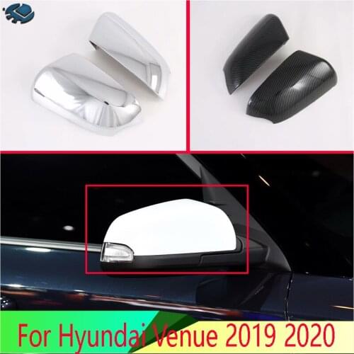 For Hyundai Venue 2019 2020 Car Accessories Door Side Mirror Cover Trim Rear View Cap Overlay Molding Garnish