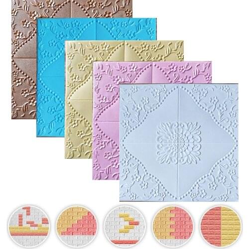 3D Foam Wall Sticker Roof Panels Self-adhesive Ceiling Wallpaper Waterproof DIY Room Office Decoration Home Decor TV Background