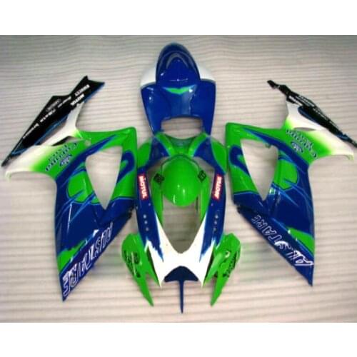 Nn-ABS Plastic Motorcycle Bodywork Fairing Kit green BLUE White For Suzuki GSXR600 GSXR750 2006 2007 GSX-R 600 750 GSXR K6