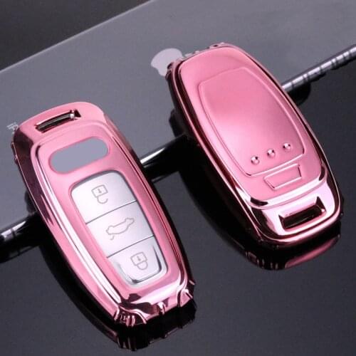 Car Key Cover Full Case For Audi A6 A7 A8 C8 Q8 2019 2018 New Soft TPU Auto Smart Remote Key Protection Shell Accessories