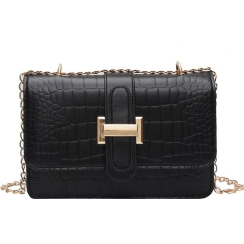 Autumn New Embossed Small Square Bag Female Bag New Fashion One-shoulder Messenger Bag Lady Chain Bag