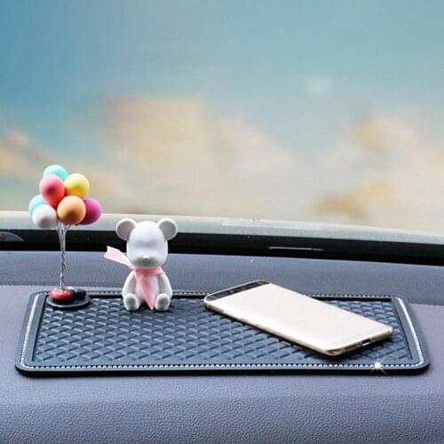 Anti-slip Rhinestone Car Auto Dashboard Mat Keys Cell Phone Coin Holder Pad Anti-Slip Mat