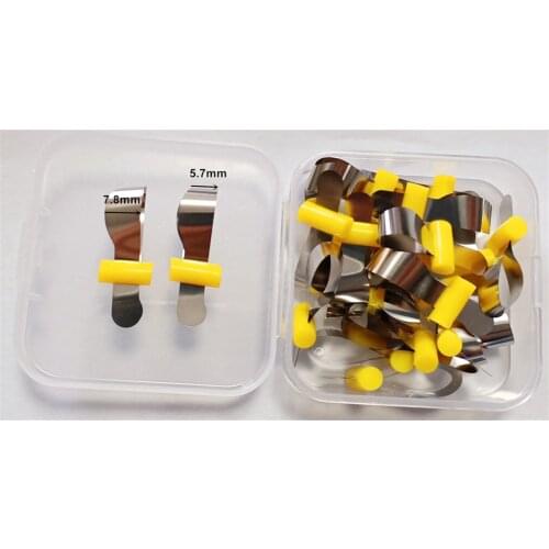Dental Matrices Bands With Yellow Head Rubber Retainer Preformed Composite Forming Sheet