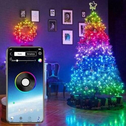 LED String Lights for Christmas Tree USB Rechargeable APP Control Fairy Tale String Light Outdoor Waterproof Romantic Decoration
