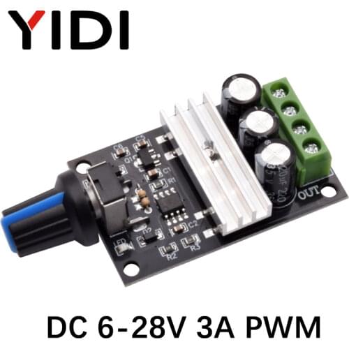 12V 24V 3A PWM DC Motor Speed Controller LED Dimmer Module Stepless Voltage Regulator Governor Adjustable Power Control Switch