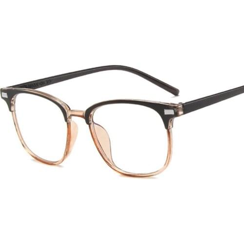 Vintage Cat Eye Glasses Frame Women Clear Optical Lens Myopia Eyewear Anti Blue Comfort Light Eyeglasses Fashion Rivet