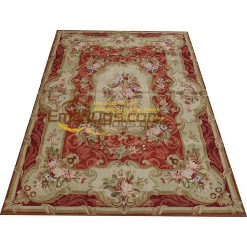 Vintage Hand-embroidered Needlepoint Carpet Hand-stitched Carpet Woven Luxury Wool Knitting Carpets