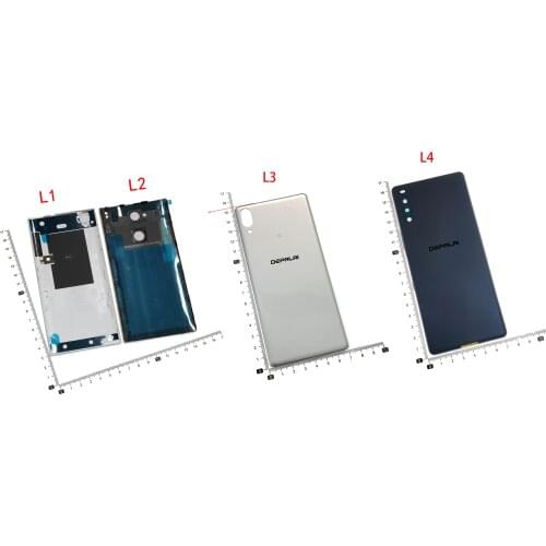 For Plastic Back Housing For Sony Xperia L1 Battery Cover Repair Replacement Hard Rear Door Case Parts With NFC 5.5 Inch