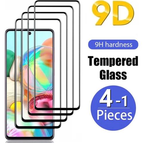 1-4Pcs 9D Tempered Glass for Samsung Galaxy A51 A52 A71 A72 A31 A32 A21S A50 A70 Screen Protectors for Samsung S21 Plus M51 M31S