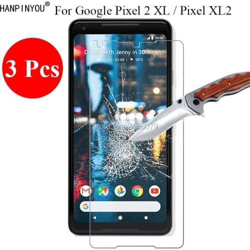 3 Pcs/Lot New 9H 2.5D Tough Hard Tempered Glass Screen Protector For Google Pixel 2 Pixel2 XL / Pixel XL2 6.0" Protective Film