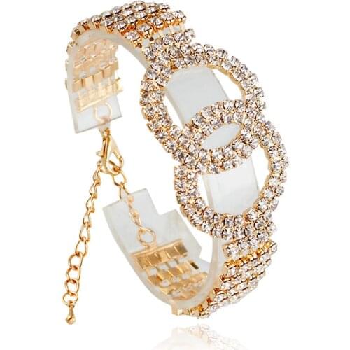 2021 Women New Brand Designer Hot Sell Fashion Charm Letter O Jewelry Women Wedding Austrian Crystal Bracelet For Wedding