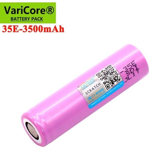 1pcs VariCore Original INR18650-35E 3.7V 3500mAh Max 13A Discharge Power Battery For Flashlight batteries