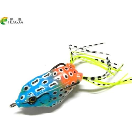 1PC 5.5cm 8g 12.5g Frog Lure Fishing Lures Treble Hooks Top water Ray Frog Artificial Minnow Crank Strong Artificial Soft Bait
