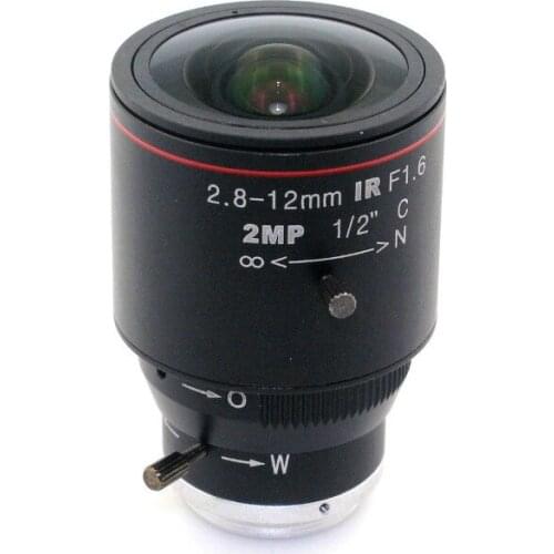 2MP HD 2.8-12mm cctv lens C Mount Manual Focal IR 1/2" 1:1.4 for IP BOX Camera