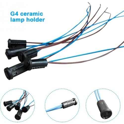 5PCS/LOT G4 Base G4 Socket Plug Special Ceramic G4 Holder Head Wire Connector G4 Ceramics Lampholders Base 250V 2A