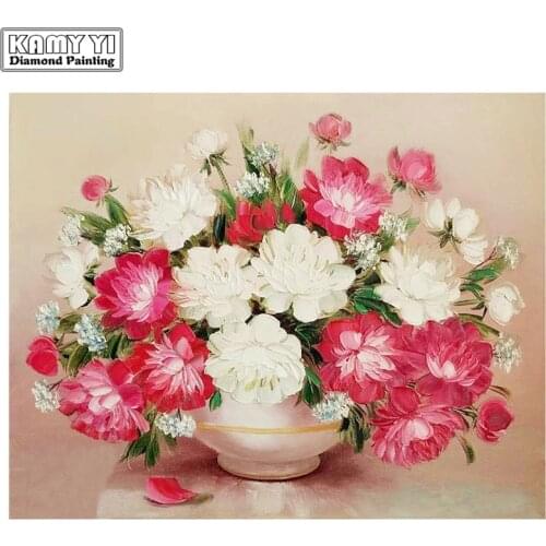 5D DIY Diamond embroidery Cross stitch Flowers Full Square/Round Diamond mosaic Diamond painting decor HYY