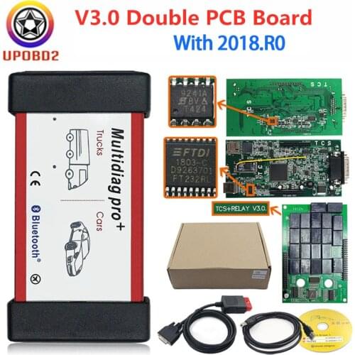 2020 Multidiag Pro+ 2016.R1 Bluetooth V3.0 Double Board NEC Relays OBD OBD2 Car Diagnostic Scanner Tool For Cars/Trucks Full Set
