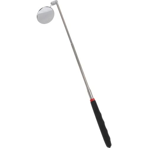 50mm Car Telescopic Detection Lens With Non-slip Handle Stainless Steel Inspection 360degree Round Mirror Portable Repair Tool