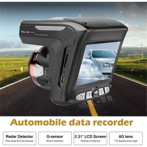 2-in-1 2.4Inch 720P Car DVR Camera Radars Detector Speedometer Automobile Electronic Parts Car Accessories Interior