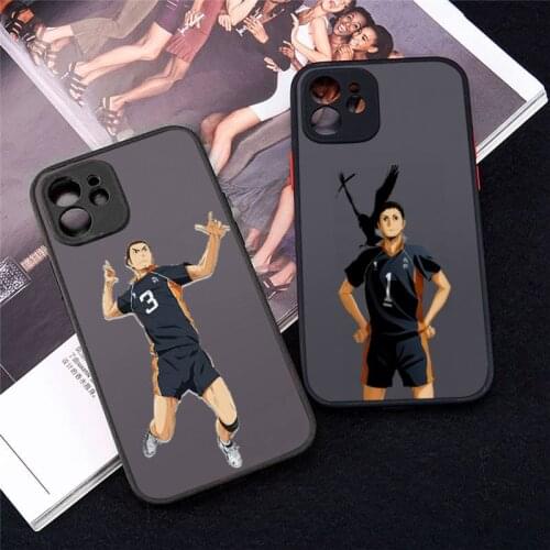 Anime volleyball boy cut Phone Case For iPhone 12 11 Mini Pro XR XS Max 7 8 Plus X Matte transparent cover