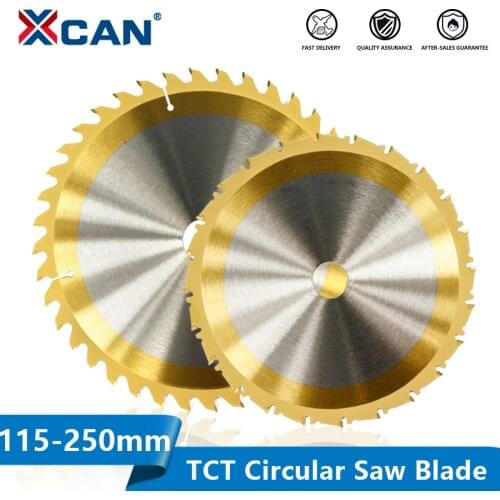 XCAN Circular Saw Blade 115 160 185 210 250mm Titanium Coated Woodworking Cutting Disc TCT Carbide Tipped Saw Blade